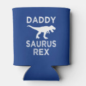 Daddy Saurus Rex lustiger Vater kann cooler werden Dosenkühler (Rückseite)