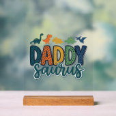 Daddy Saurus Süßer Dinosaur-Vater-Vektor-Design_1 Acrylschild (Neutral)