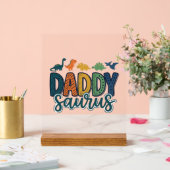 Daddy Saurus Süßer Dinosaur-Vater-Vektor-Design_1 Acrylschild (Hochzeit)