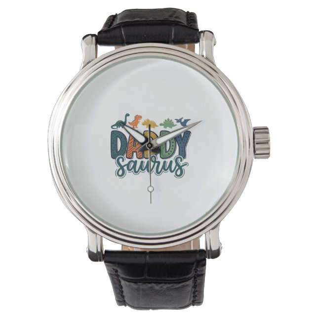 Daddy Saurus Süßer Dinosaur-Vater-Vektor-Design_1 Armbanduhr (Vorderseite)