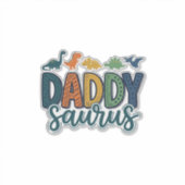 Daddy Saurus Süßer Dinosaur-Vater-Vektor-Design_1 Aufkleber (Vorderseite)