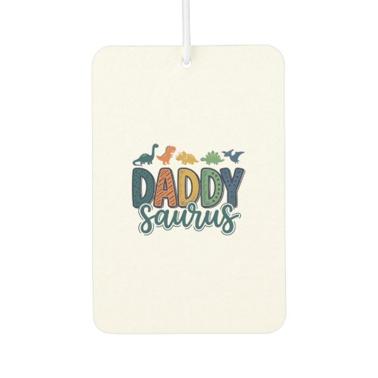 Daddy Saurus Süßer Dinosaur-Vater-Vektor-Design_1 Autolufterfrischer (Vorderseite)