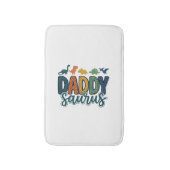 Daddy Saurus Süßer Dinosaur-Vater-Vektor-Design_1 Badematte (Vorderseite Vertikal)