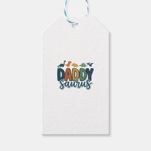 Daddy Saurus Süßer Dinosaur-Vater-Vektor-Design_1 Geschenkanhänger (Vorderseite)