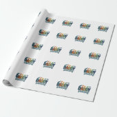 Daddy Saurus Süßer Dinosaur-Vater-Vektor-Design_1 Geschenkpapier (Ungerollt)