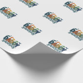 Daddy Saurus Süßer Dinosaur-Vater-Vektor-Design_1 Geschenkpapier (Ecke)