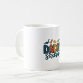 Daddy Saurus Süßer Dinosaur-Vater-Vektor-Design_1 Kaffeetasse (Vorderseite Links)