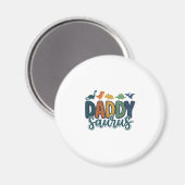 Daddy Saurus Süßer Dinosaur-Vater-Vektor-Design_1 Magnet (Vorderseite/Rückseite)