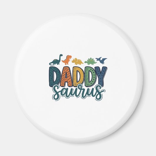 Daddy Saurus Süßer Dinosaur-Vater-Vektor-Design_1 Magnet (Vorne)