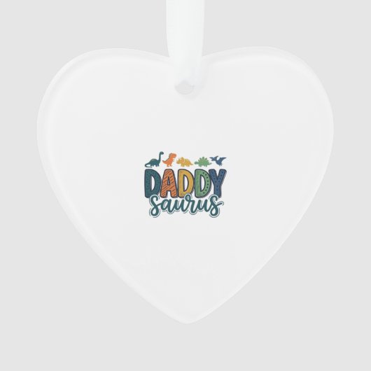 Daddy Saurus Süßer Dinosaur-Vater-Vektor-Design_1 Ornament (Vorderseite)