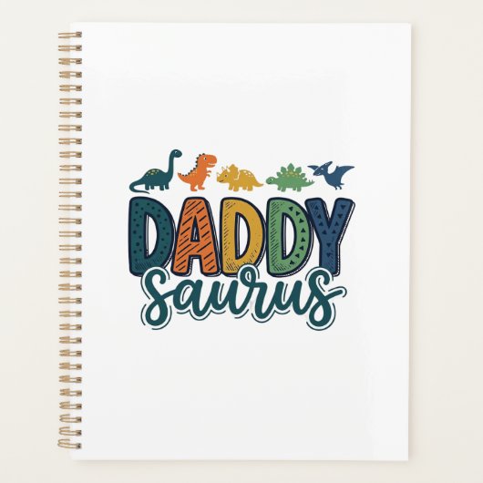 Daddy Saurus Süßer Dinosaur-Vater-Vektor-Design_1 Planer (Vorderseite)