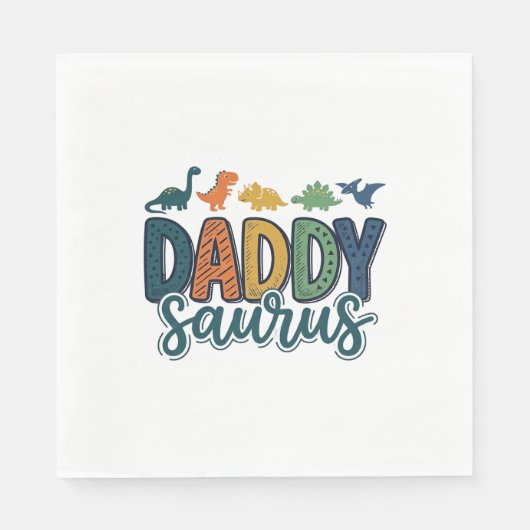 Daddy Saurus Süßer Dinosaur-Vater-Vektor-Design_1 Serviette (Vorderseite)