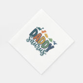Daddy Saurus Süßer Dinosaur-Vater-Vektor-Design_1 Serviette (Ecke)