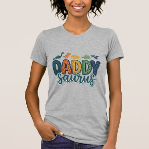 Daddy Saurus Süßer Dinosaur-Vater-Vektor-Design_1 T-Shirt