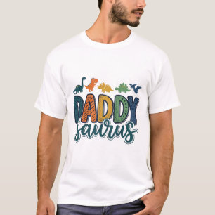 Daddy Saurus Süßer Dinosaur-Vater-Vektor-Design_1 T-Shirt