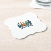 Daddy Saurus Süßer Dinosaur-Vater-Vektor-Design_1 Untersetzer (angewinkelt)
