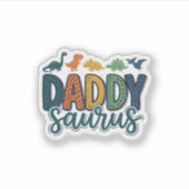 Daddy Saurus Süßer Dinosaurier-Vater-Vektor-Design Aufkleber (Vorderseite)