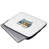 Daddy Saurus Süßer Dinosaurier-Vater-Vektor-Design Laptopschutzhülle (Vorne Knopf)