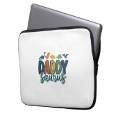Daddy Saurus Süßer Dinosaurier-Vater-Vektor-Design Laptopschutzhülle (Vorderseite Links)