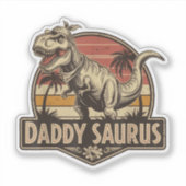 Daddy Saurus T Rex Dinosaur Daddy Saurus Aufkleber (Vorderseite)