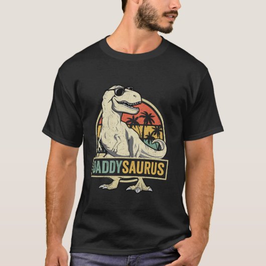 Daddy saurus T Rex Dinosaur Men Daddy Saurus Famil T-Shirt (Vorderseite)