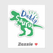 Daddy Saurus T-Rex Silhouette Aufkleber (Blatt)