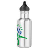 Daddy Saurus T-Rex-Silhouette Edelstahlflasche (Rechts)