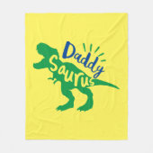Daddy Saurus T-Rex-Silhouette Fleecedecke (Vorderseite)