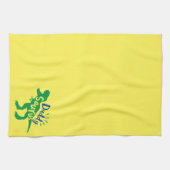 Daddy Saurus T-Rex Silhouette Geschirrtuch (Horizontal)