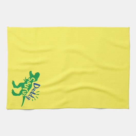 Daddy Saurus T-Rex Silhouette Geschirrtuch (Horizontal)