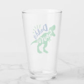 Daddy Saurus T-Rex-Silhouette Glas (Rückseite)
