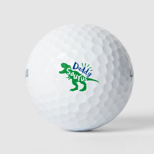 Daddy Saurus T-Rex Silhouette Golfball (Vorderseite)
