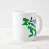 Daddy Saurus T-Rex-Silhouette Jumbo-Tasse (Vorderseite Rechts)