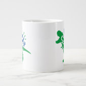Daddy Saurus T-Rex-Silhouette Jumbo-Tasse (Vorderseite)