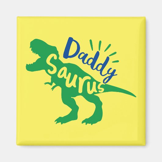 Daddy Saurus T-Rex Silhouette Magnet (Vorne)