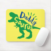 Daddy Saurus T-Rex Silhouette Mousepad (Mit Mouse)