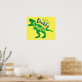 Daddy Saurus T-Rex Silhouette Poster (Küche)