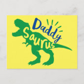 Daddy Saurus T-Rex Silhouette Postkarte (Vorderseite)