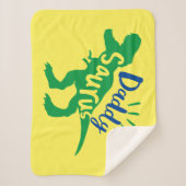 Daddy Saurus T-Rex-Silhouette Sherpadecke (Vorderseite)