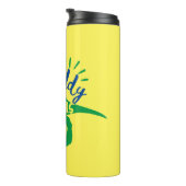 Daddy Saurus T-Rex-Silhouette Thermosbecher (Nach rechts gedreht)