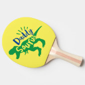 Daddy Saurus T-Rex-Silhouette Tischtennis Schläger (Seitenansicht)