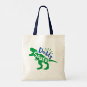Daddy Saurus T-Rex-Silhouette Tragetasche (Rückseite)