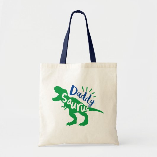 Daddy Saurus T-Rex-Silhouette Tragetasche (Vorne)