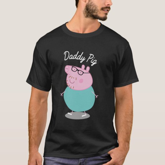 Daddy Schwein Funny Schweine Tee Shirt (Vorderseite)