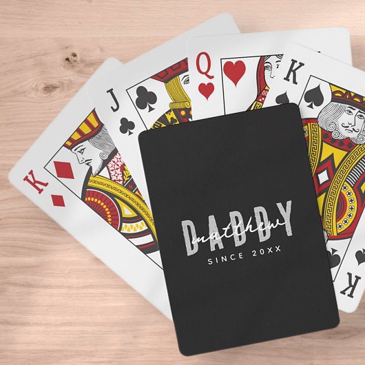 Daddy Seit 20XX Moderne Elegant Simple Spielkarten