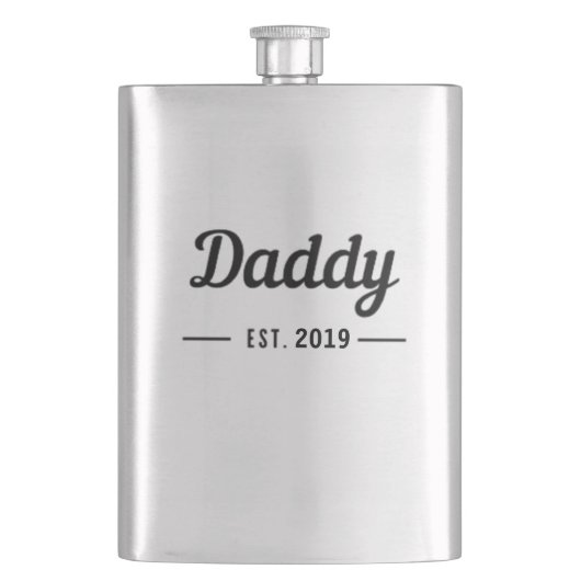Daddy seit Text Flachmann (Vorderseite)