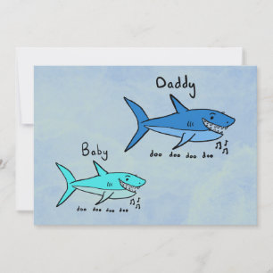 Daddy Shark & Baby Shark Spaß am Vatertag Karte