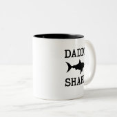 Daddy Shark coffee Tasse komisches Papa-Geschenk (VorderseiteRechts)