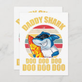 Daddy Shark Doo Doo Doo Doo Vathers Day 2024 Begleitkarte (Vorne/Hinten)