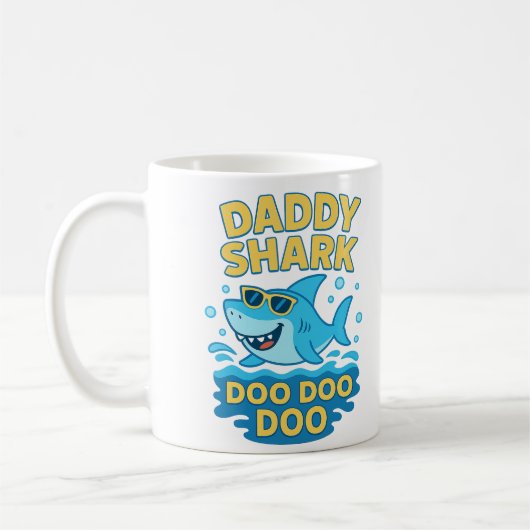 Daddy Shark, Doo Doo Doo-Funny & Niedlicher Vatert Kaffeetasse (Links)